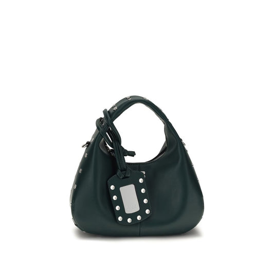 Ganni Bicolor Recycled Leather Shoulder Bag
