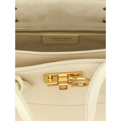 Ferragamo White Calfskin Handbag