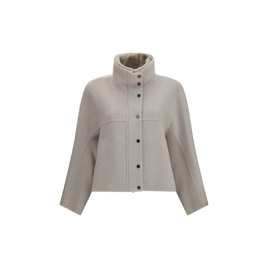 Brunello Cucinelli Gray Wool Oves Aries Jacket
