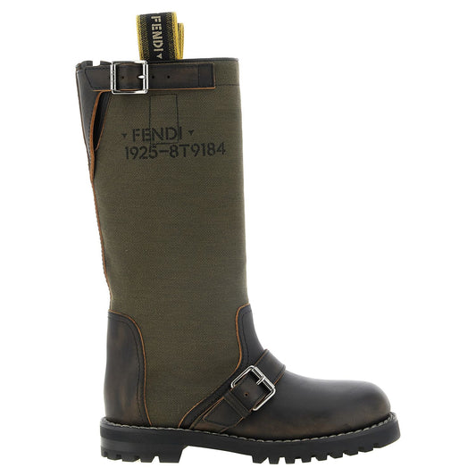 Fendi Bicolor Calfskin Over The Knee