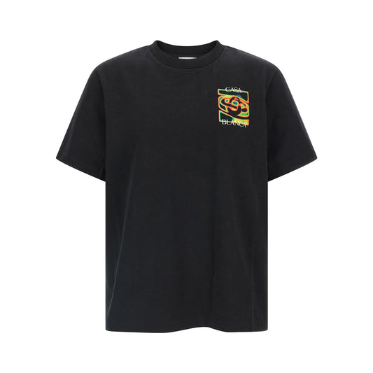 Casablanca Black Organic Cotton T-Shirt