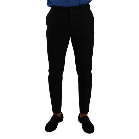 Dolce & Gabbana Black Wool Dress Pants