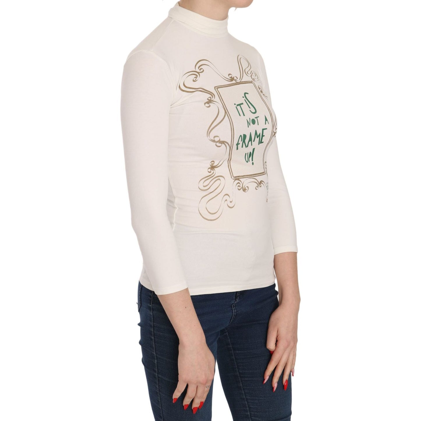 Exte Crew Neck It Is Not A Frame Up! Print Blouse