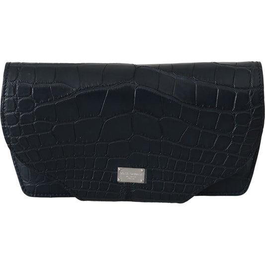Dolce & Gabbana Blue Crocodile Eyewear Sunglasses Case Cover Pouch