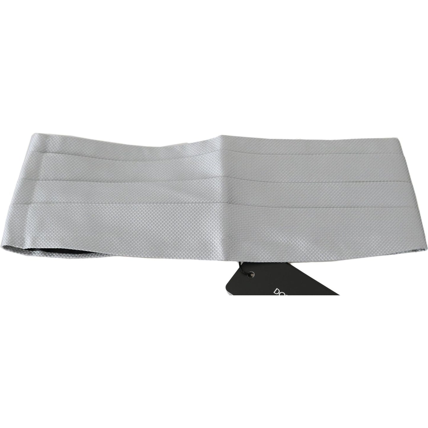 Dolce & Gabbana Gray Men Waist Belt 100% Silk Cummerbund