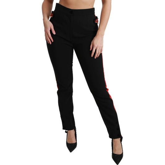 Dolce & Gabbana Chic High Waist Skinny Pants in Black Dolce & Gabbana