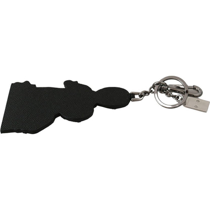 Dolce & Gabbana Leather Dominico Stefano #DGFAMILY Logo Badge Keychain
