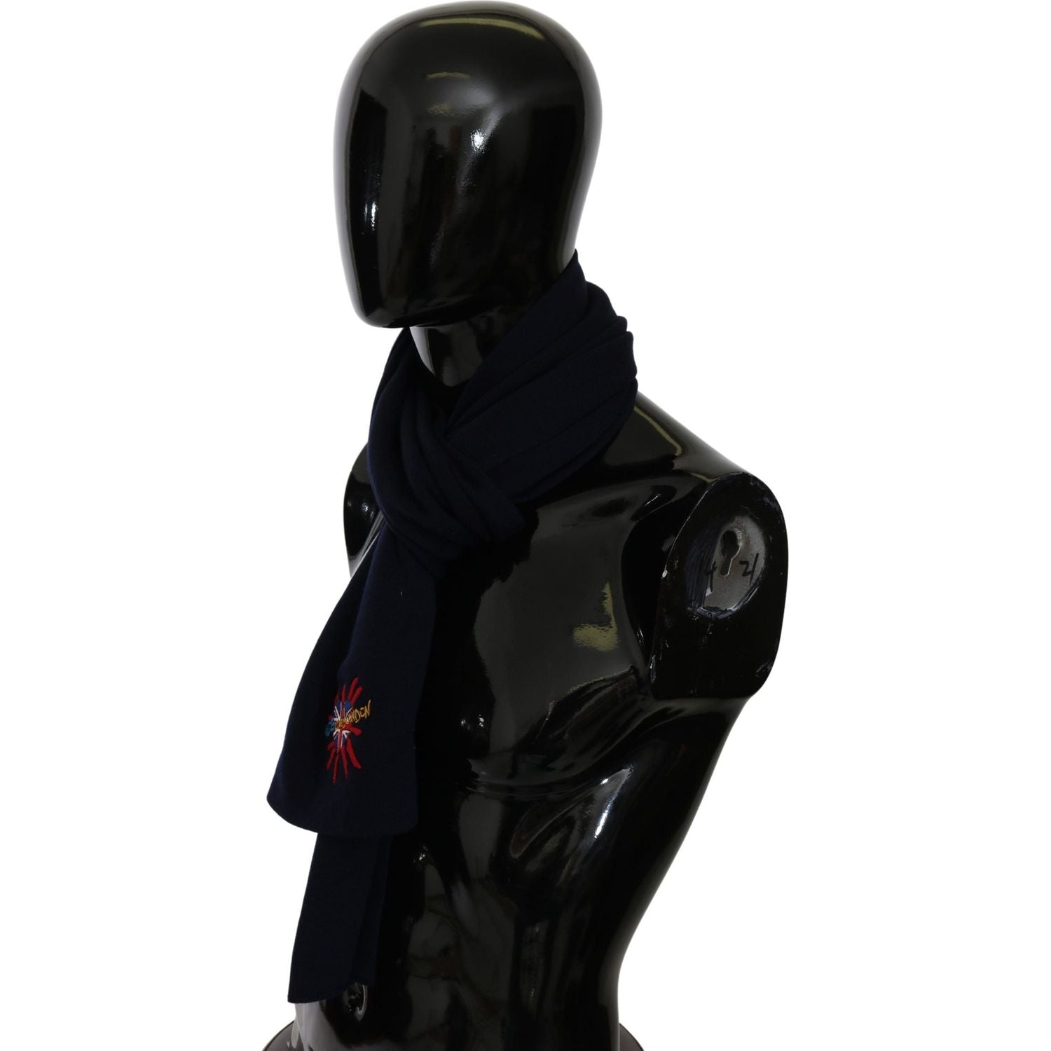 Dolce & Gabbana Blue #DGLovesLondon Wrap Shawl Wool Scarf