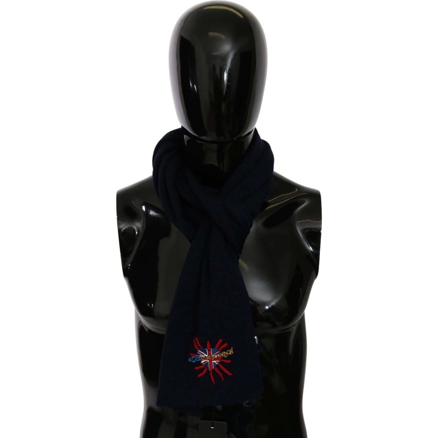 Dolce & Gabbana Blue #DGLovesLondon Wrap Shawl Wool Scarf