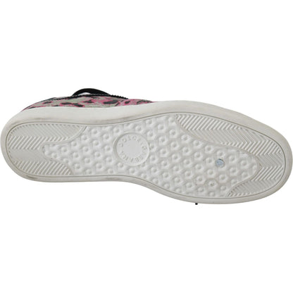 Dolce & Gabbana Pink Leopard Print Training Leather Flat Sneakers1728,67345645728,Dolce & Gabbana,EU42/US9,Low Tops - Sneakers - Shoes,Material: 91% Crocodile leather 9% Vitello leather,Multicolor,New with tags,Shoes,Sneakers - Shoes,Sneakers - Women - Sh