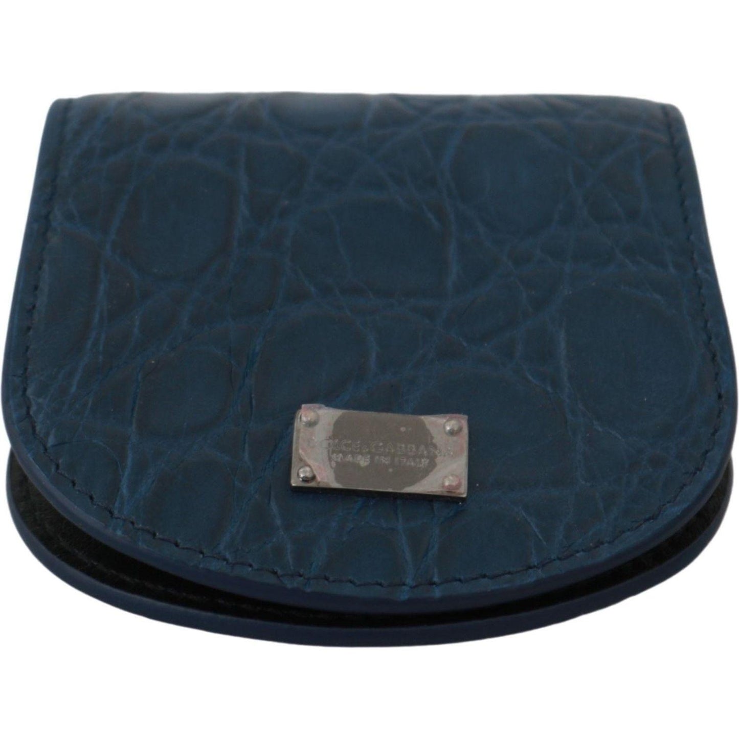 Dolce & Gabbana Blue Leather Holder Pocket Condom Case Condom Case