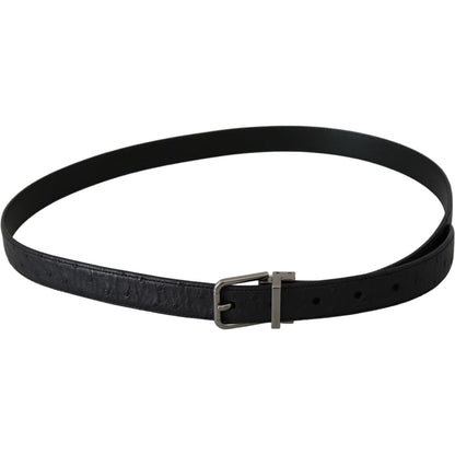 Dolce & Gabbana Black Exotic Skin Pattern Silver Buckle Belt 1728,67345645728,90 cm / 36 Inches,Accessories,Belts - Accessories,Belts - Men - Accessories,Black,Dolce & Gabbana,Material: 100% Exotic skin,Men,Men - Accessories,New with tags,Regular Belts -