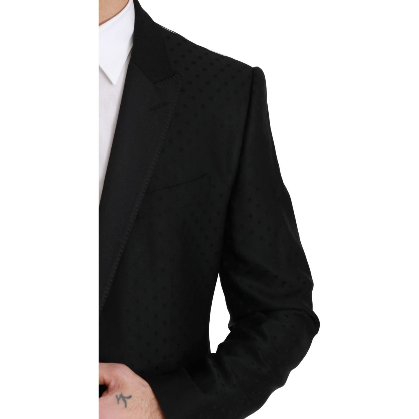 Dolce & Gabbana Polka Dotted Slim Fit Martini Jacket Dolce & Gabbana