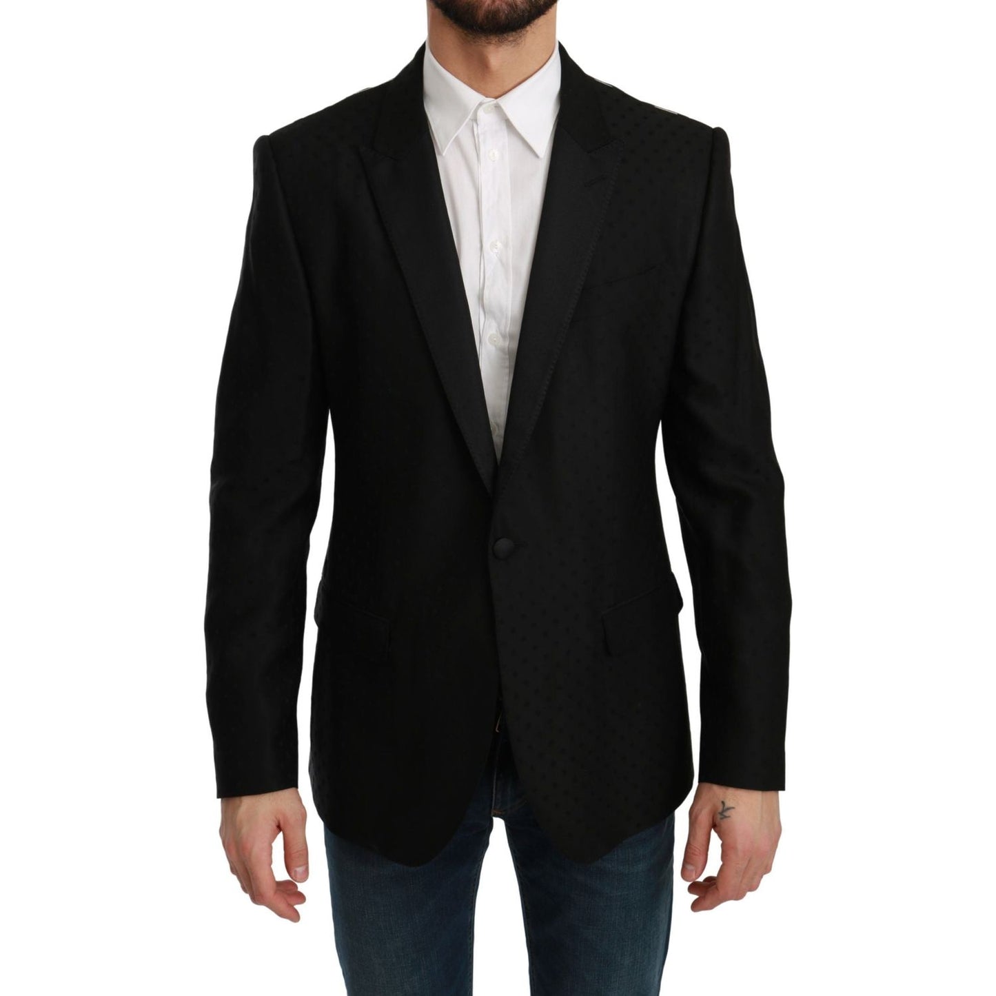 Dolce & Gabbana Polka Dotted Slim Fit Martini Jacket Dolce & Gabbana