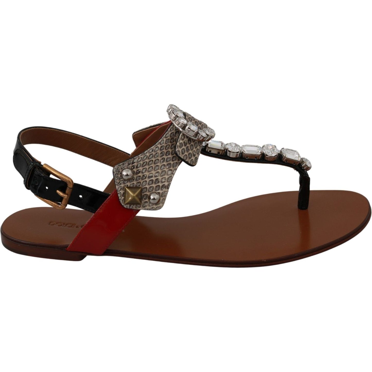 Dolce & Gabbana Elegant Strappy Sandals with Exotic Charm Dolce & Gabbana