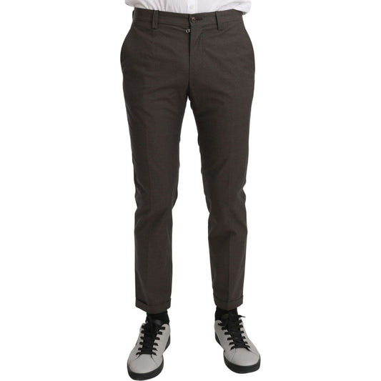 Dolce & Gabbana Brown Casual Mens Trouser 100% Cotton Pants