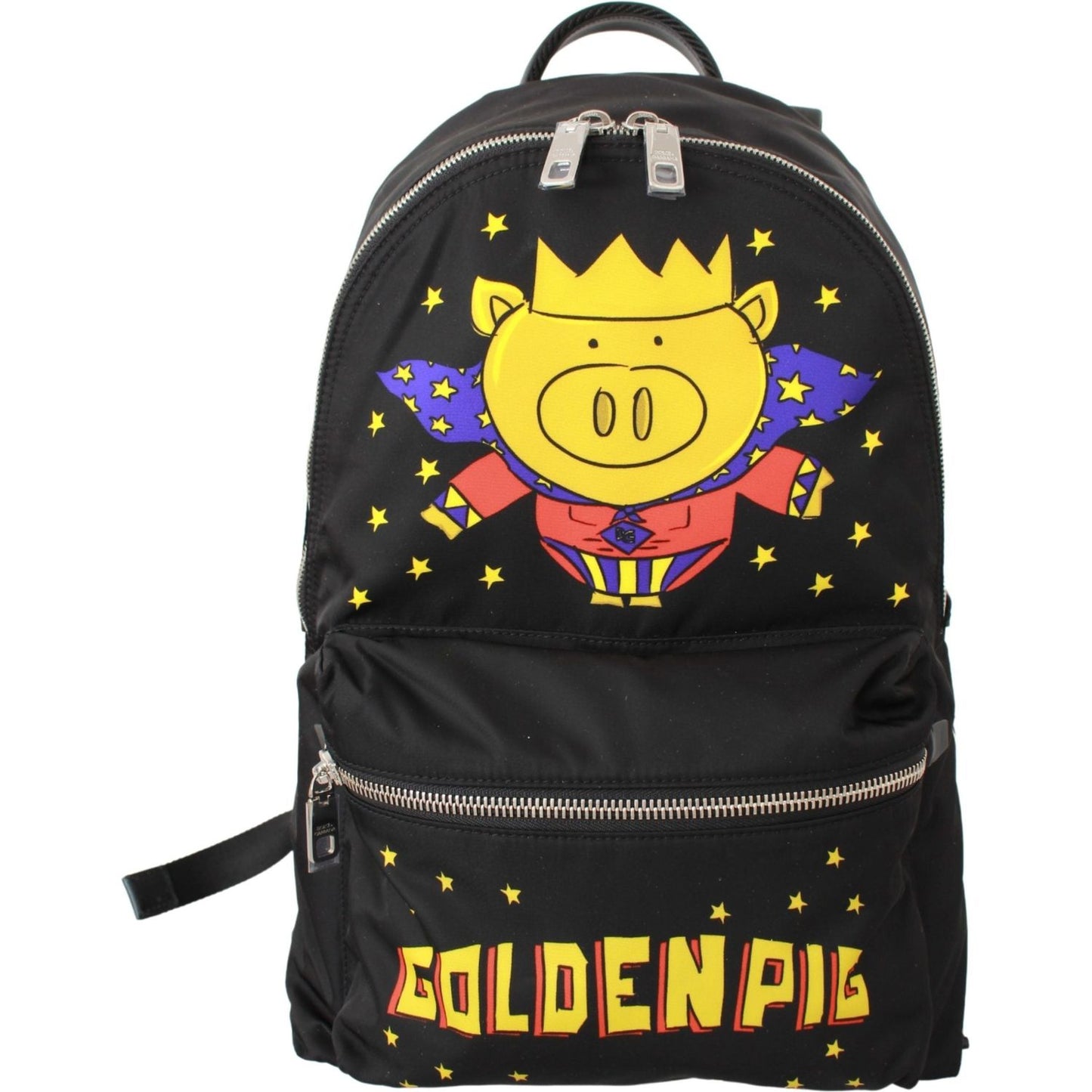 Golden Pig Motif Luxe Backpack