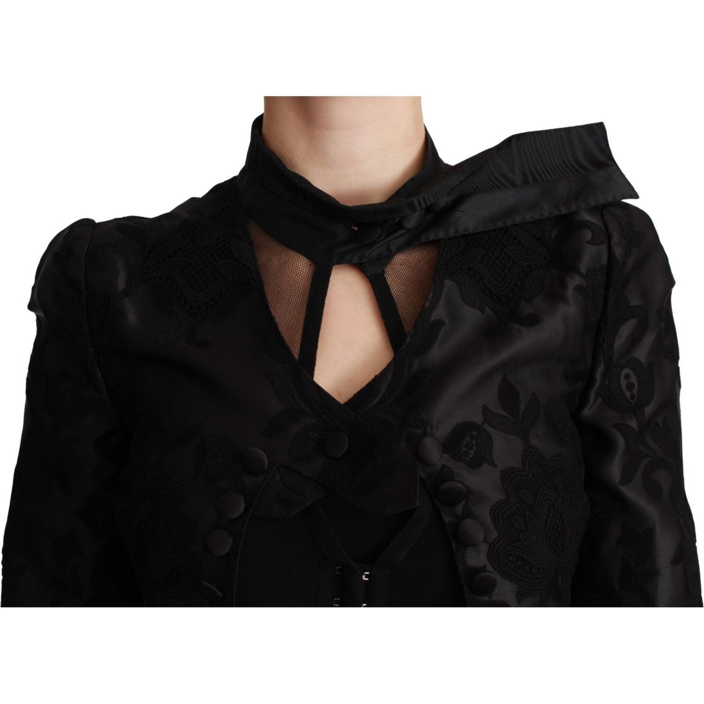 Dolce & Gabbana Exquisite Floral Jacquard Corset Blazer Coats & Jackets Dolce & Gabbana