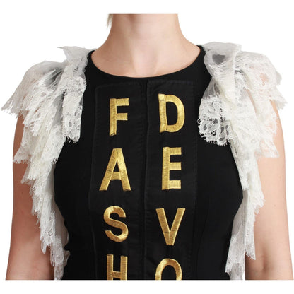 Dolce & Gabbana Black Fashion Devotion Sheath Mini Dress