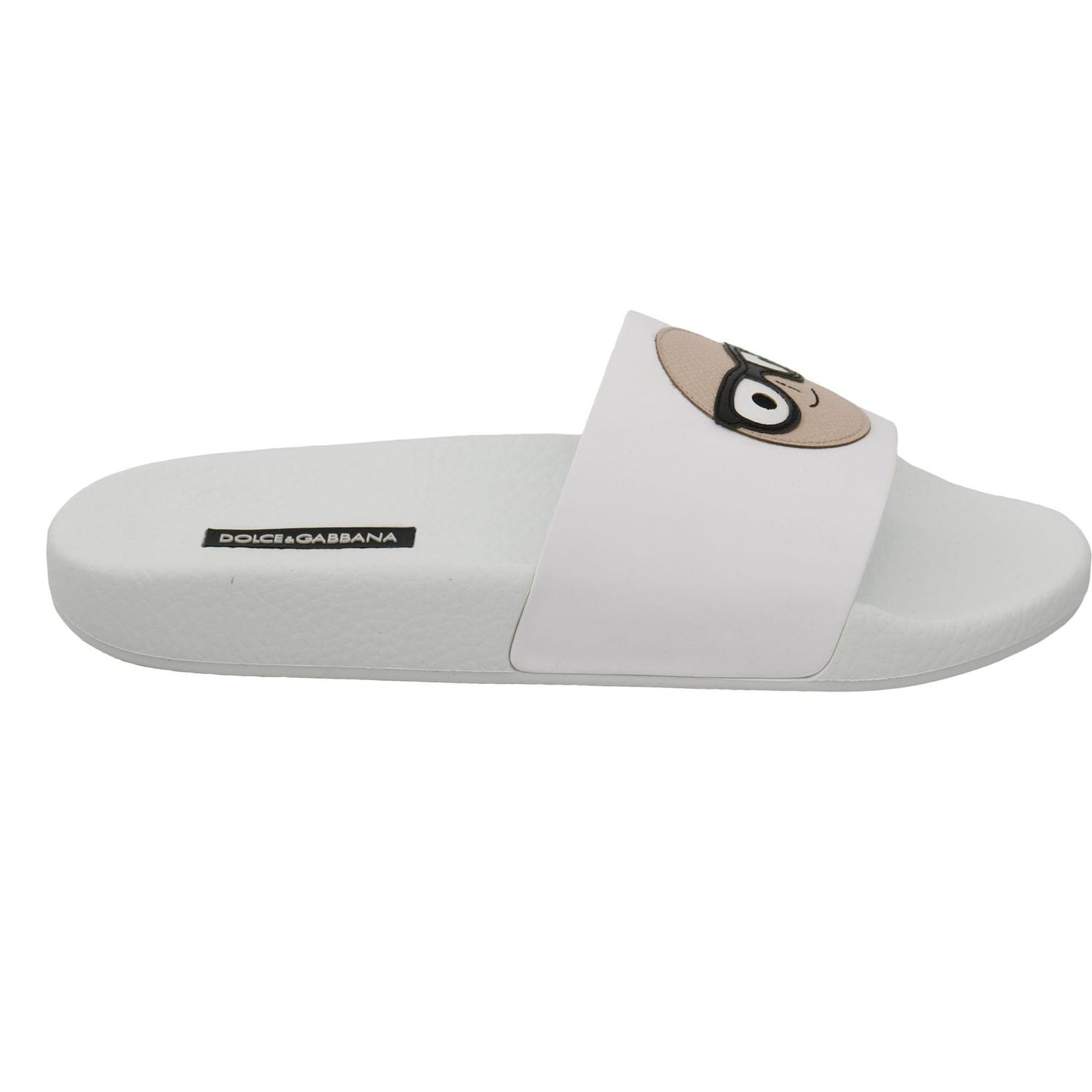 Dolce & Gabbana Chic White Slide Sandals - Luxury Summer Footwear Dolce & Gabbana