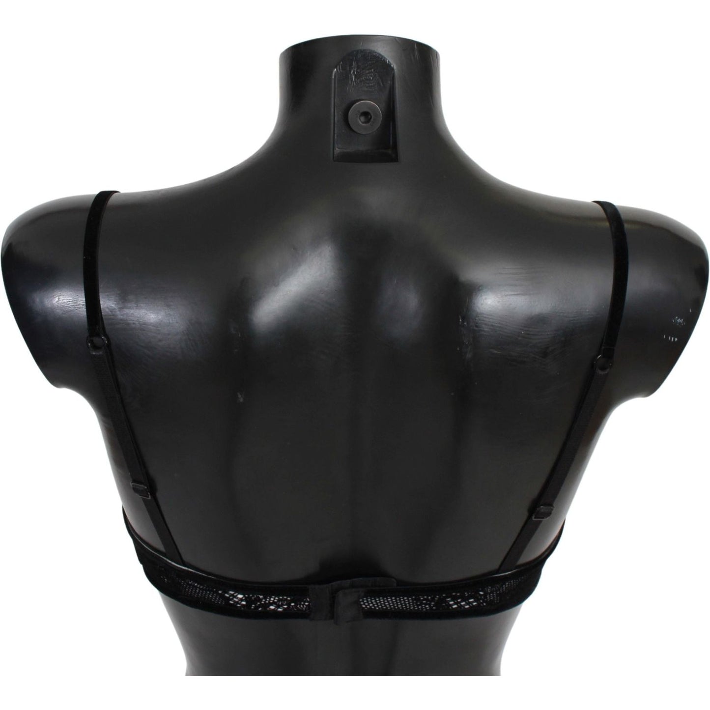 Ermanno Scervino Black Mesh Balconcino Bra Nylon Underwear