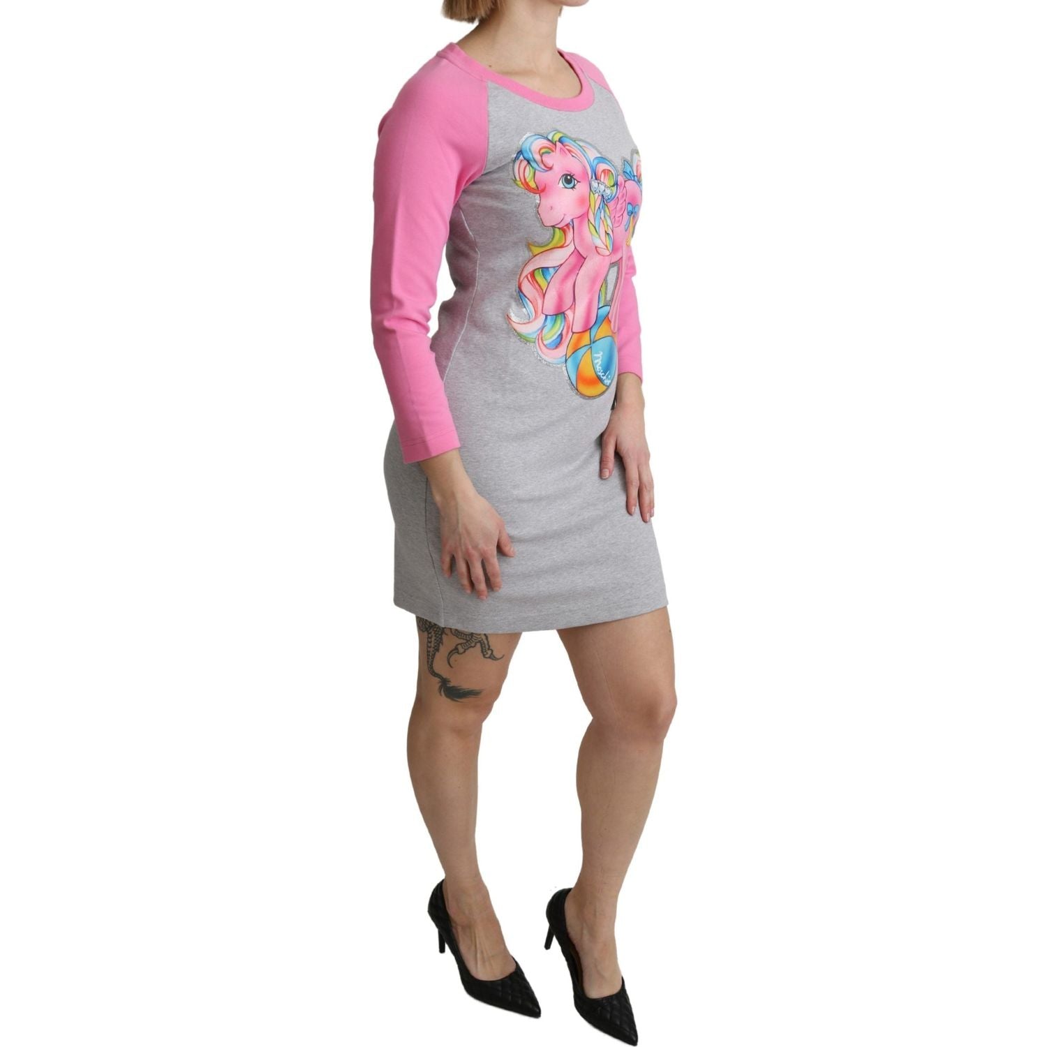 Moschino Gray My Little Pony Top Sweater Dress