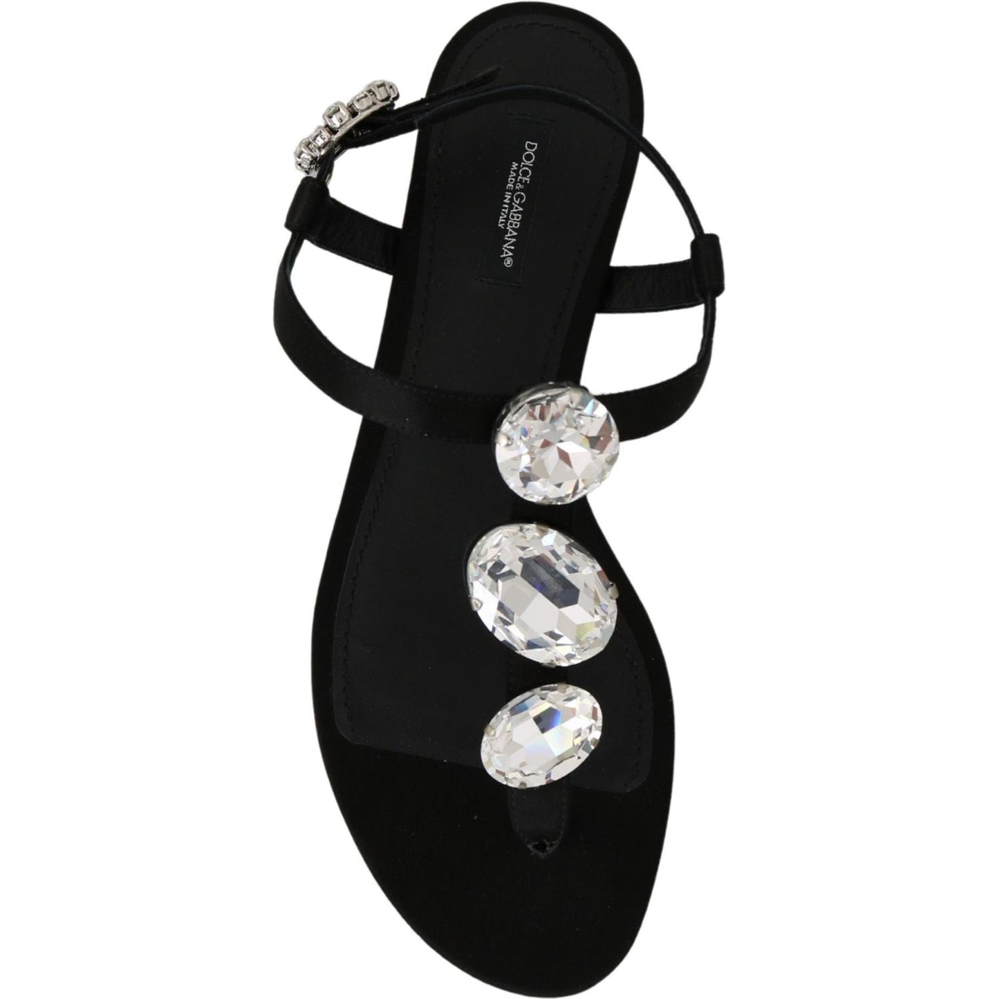 Dolce & Gabbana Elegant Crystal-Embellished Silk Sandals Dolce & Gabbana