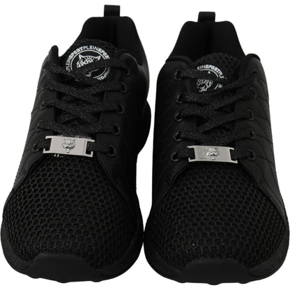 Philipp Plein Black Casual Running Sneakers Shoes