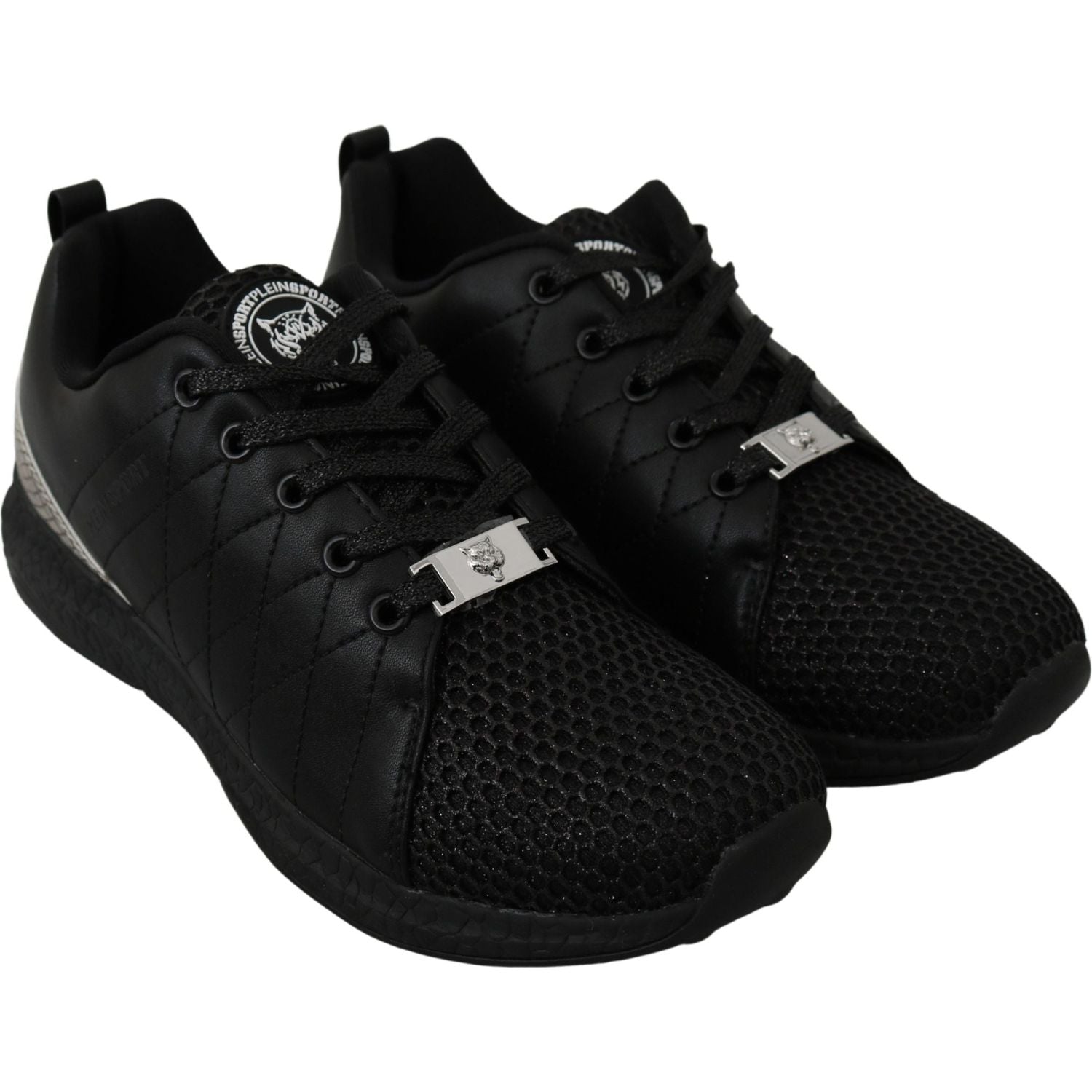 Philipp Plein Black Casual Running Sneakers Shoes