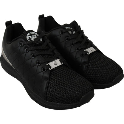 Philipp Plein Black Casual Running Sneakers Shoes
