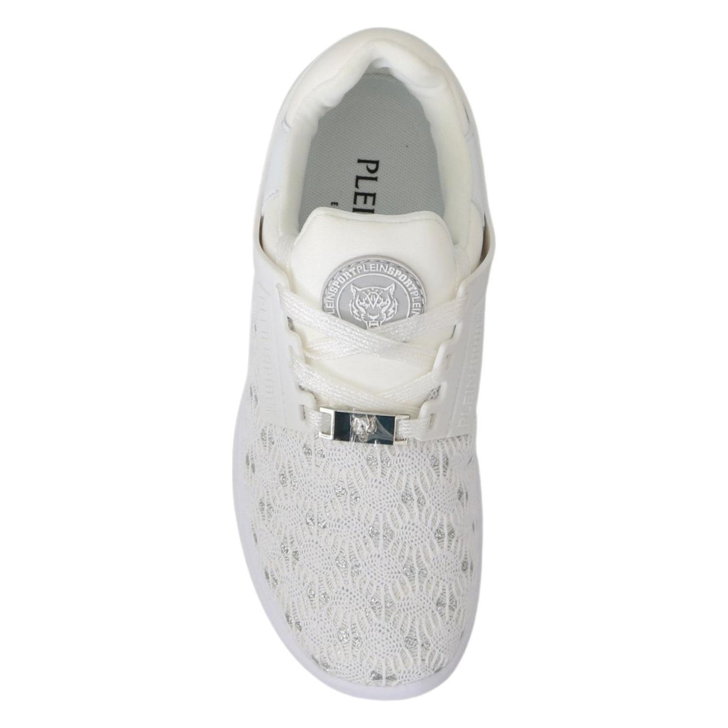 Philipp Plein White Polyester Casual Sneakers Shoes1728,67345645728,EU37/US6.5,Material: Polyester,New with tags,Philipp Plein,Shoes,Sneakers - Shoes,Sneakers - Women - Shoes,Sport Shoes (athletic shoes) - Sportswear - Clothing,Sportswear - Clothing,White