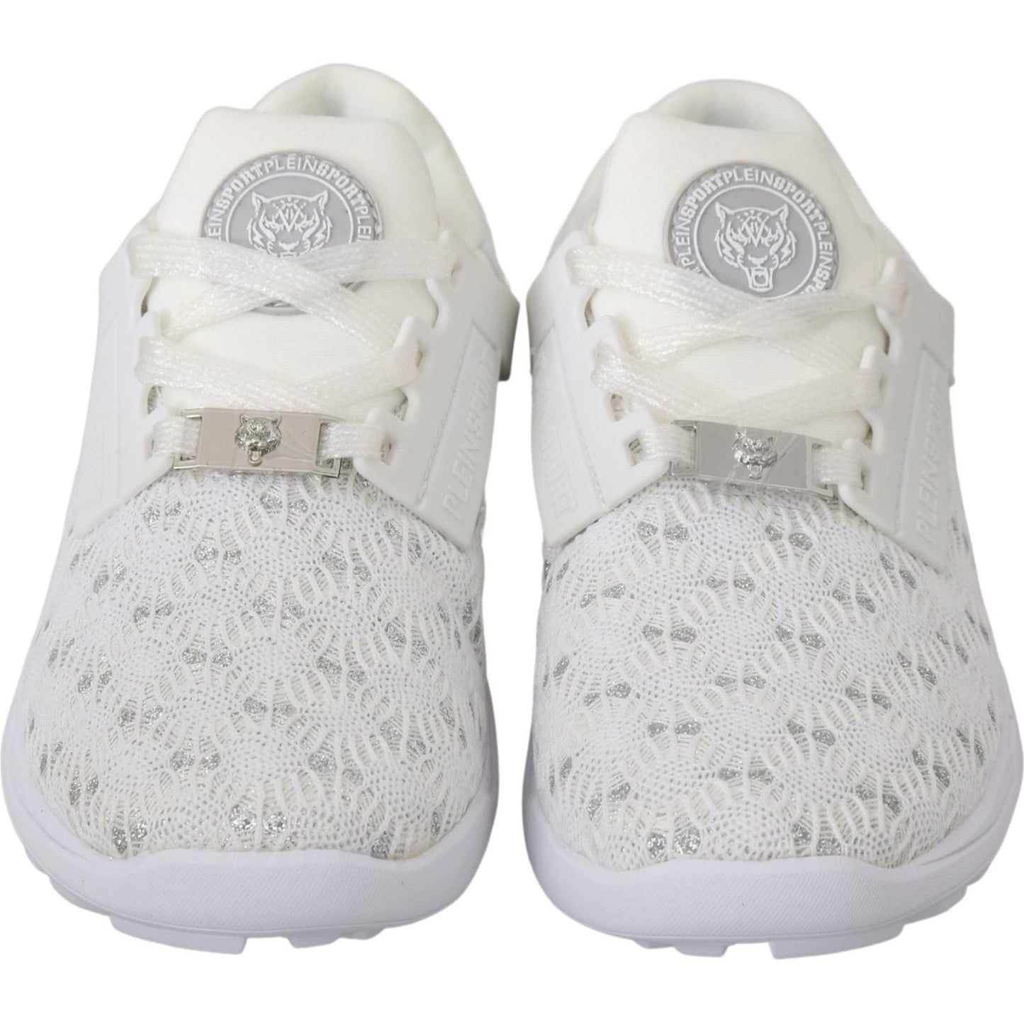 Philipp Plein White Polyester Casual Sneakers Shoes1728,67345645728,EU37/US6.5,Material: Polyester,New with tags,Philipp Plein,Shoes,Sneakers - Shoes,Sneakers - Women - Shoes,Sport Shoes (athletic shoes) - Sportswear - Clothing,Sportswear - Clothing,White