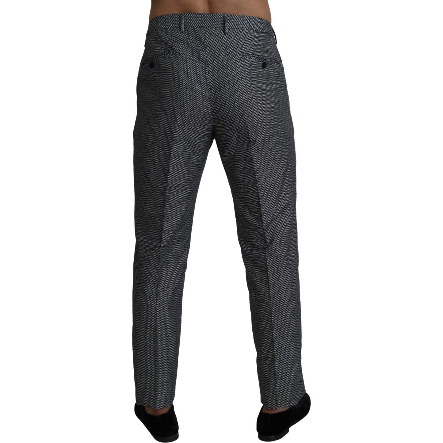 Dolce & Gabbana Elegant Gray Slim Fit Dress Trousers Dolce & Gabbana