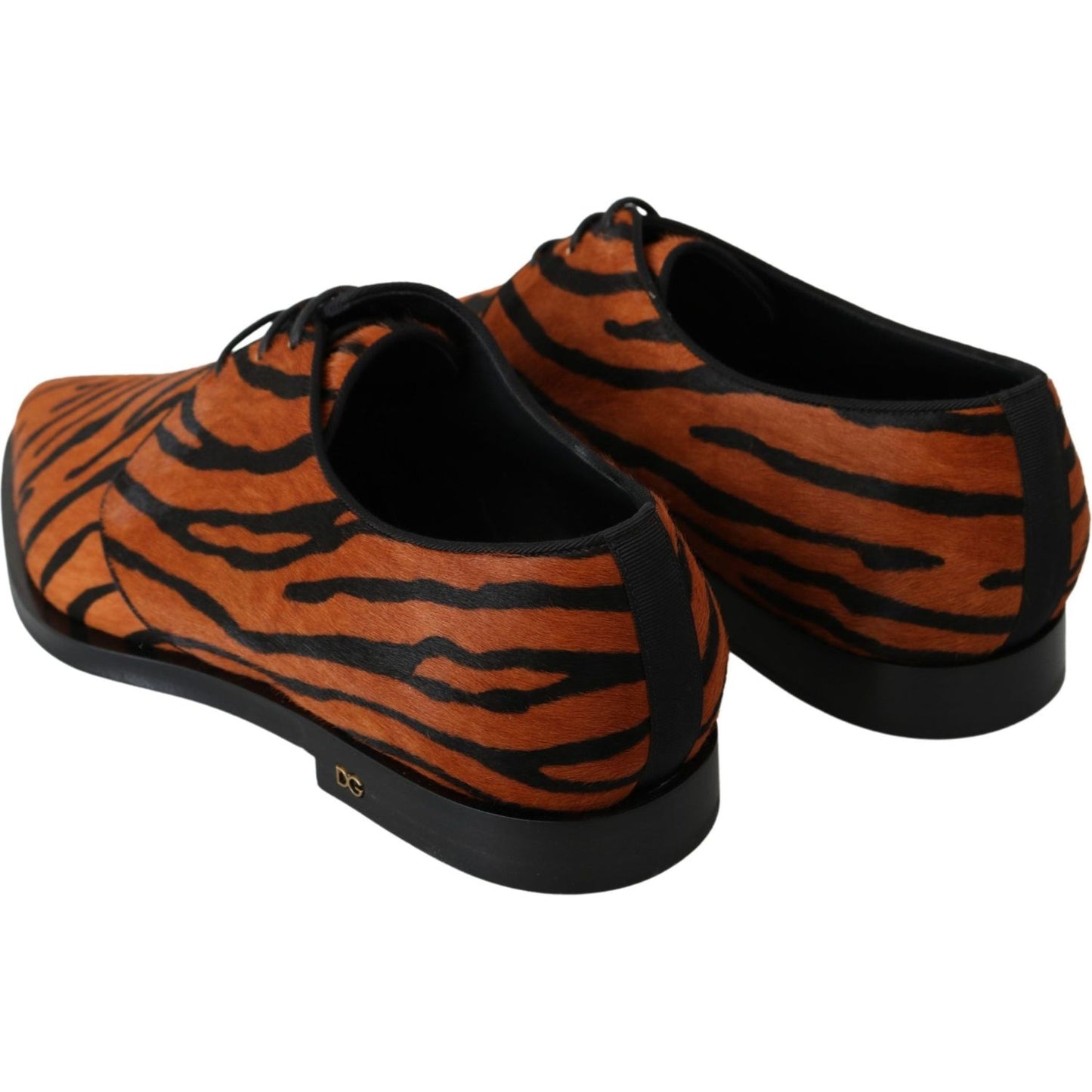 Dolce & Gabbana Tiger Pattern Dress Shoes with Pony Hair Dolce & Gabbana