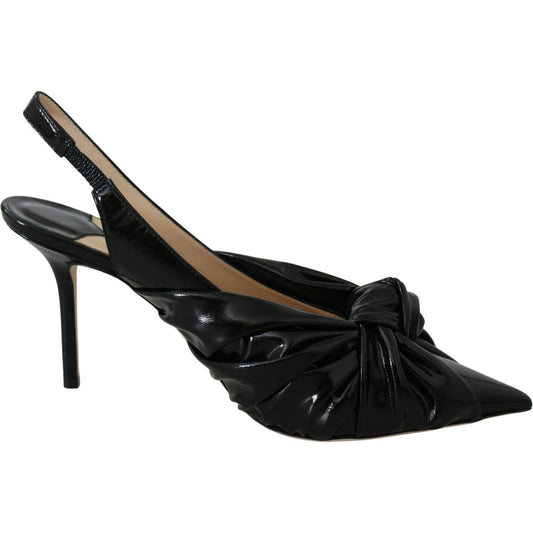 Jimmy Choo Black Patent Leather Annabell 85 Pumps