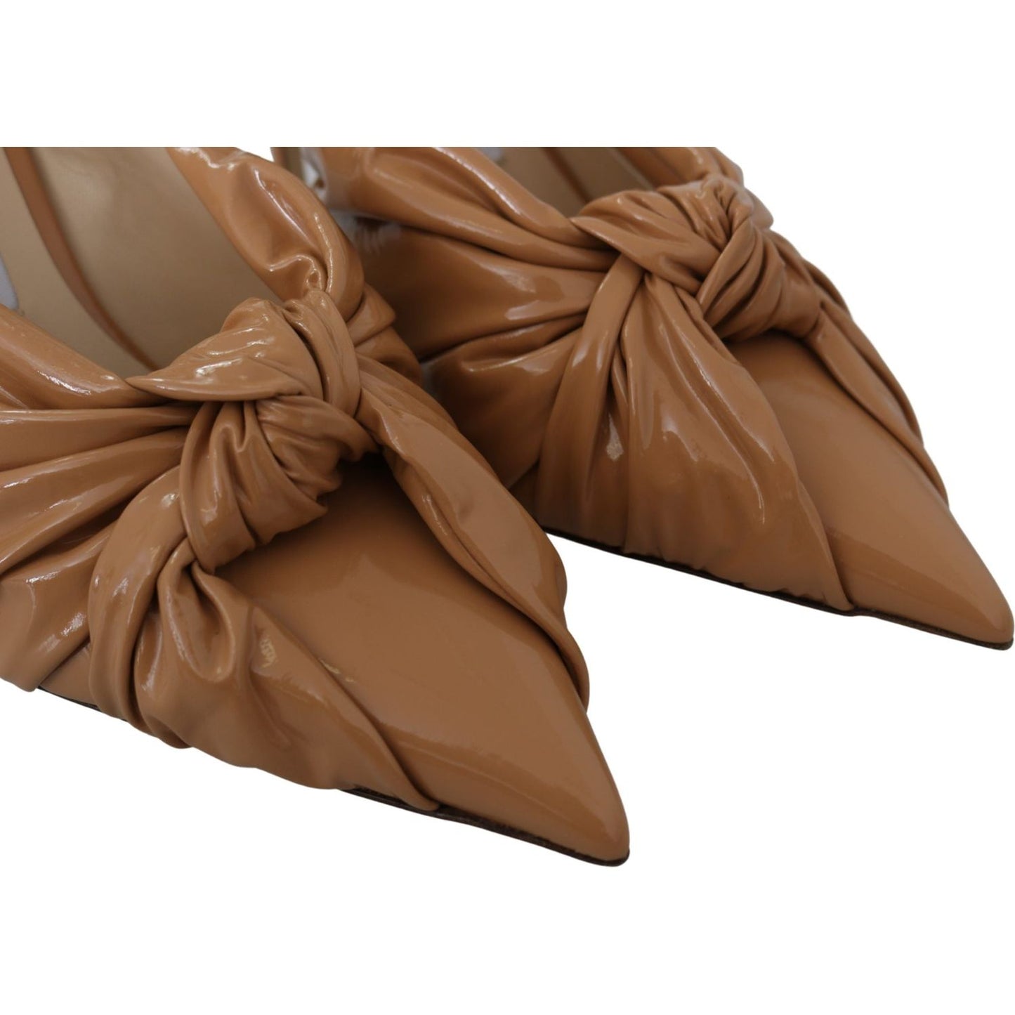 Jimmy Choo Caramel Brown Leather Annabell 85 Pumps