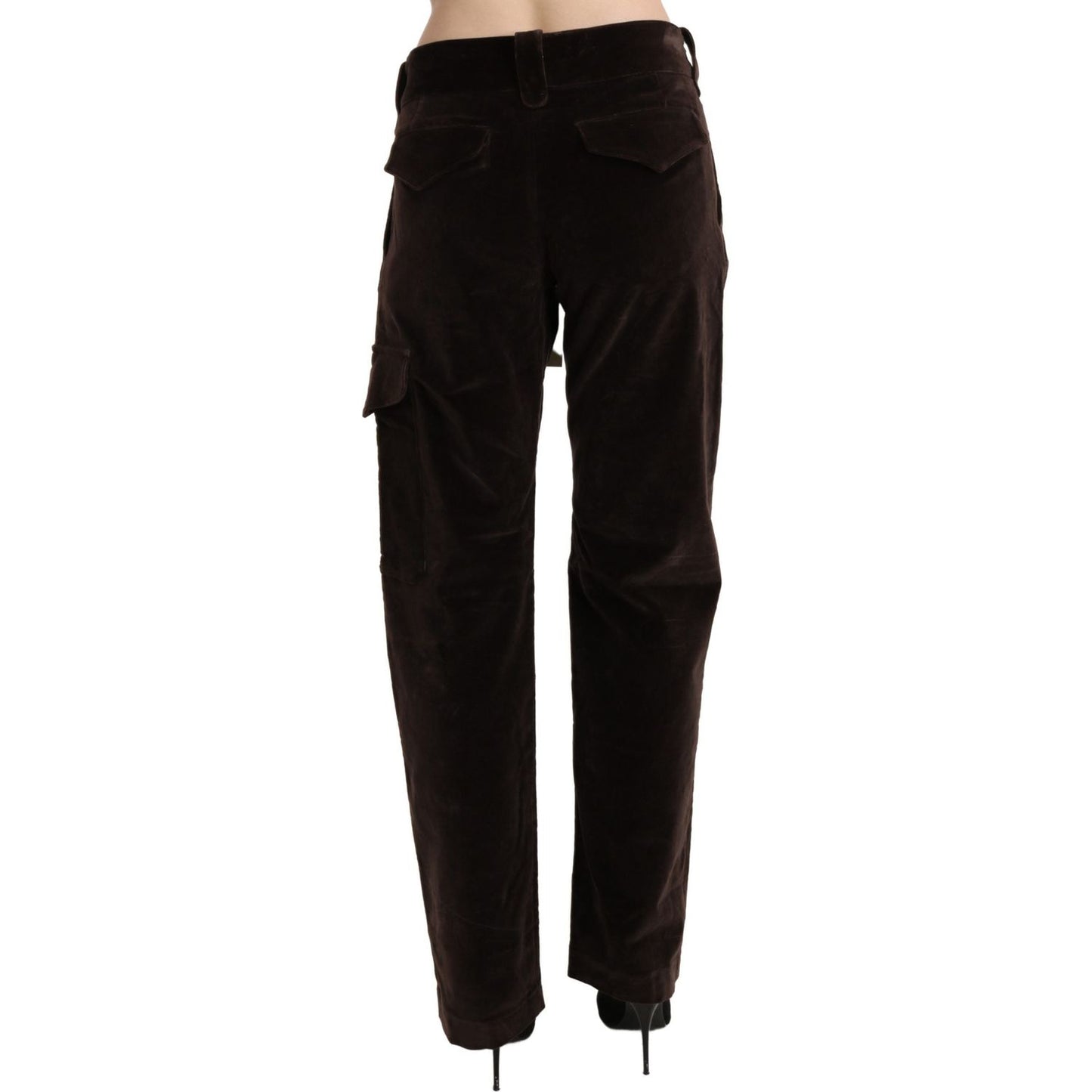 Ermanno Scervino Chic High Waist Cargo Pants in Sophisticated Brown Ermanno Scervino