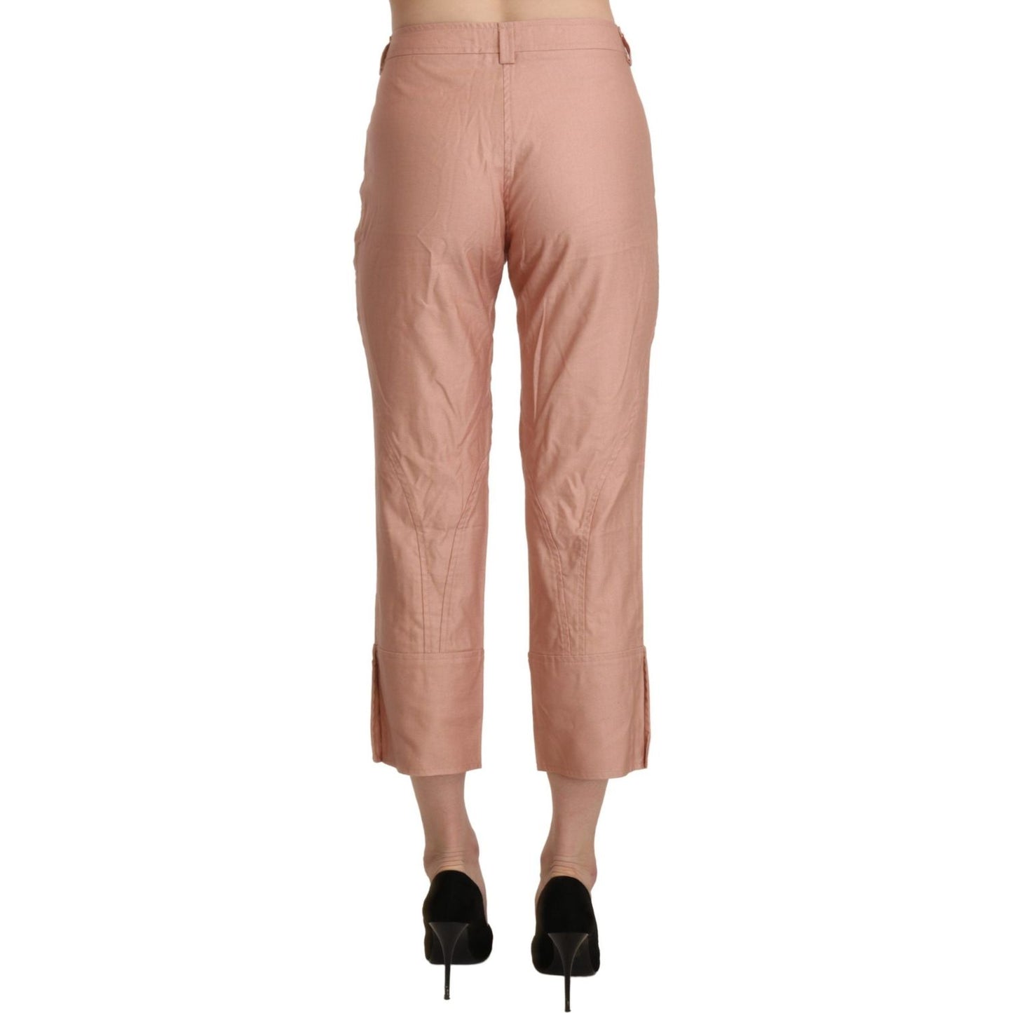 Ermanno Scervino Chic High Waist Cropped Cotton Trousers Ermanno Scervino