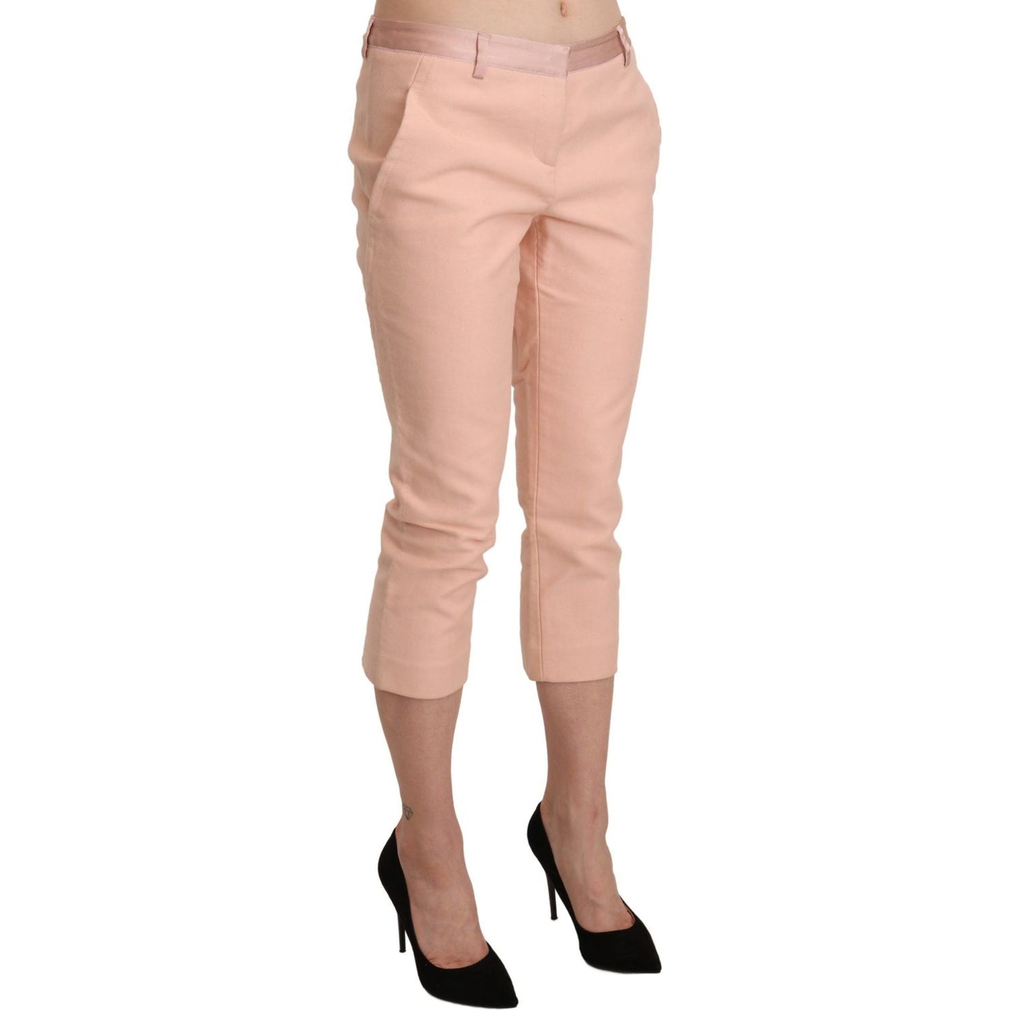 Ermanno Scervino Chic Pink Skinny Capri Pants Ermanno Scervino