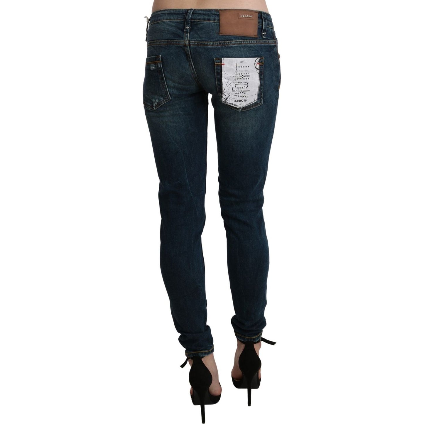 Acht Sleek Low Waist Skinny Denim - Blue Washed Acht