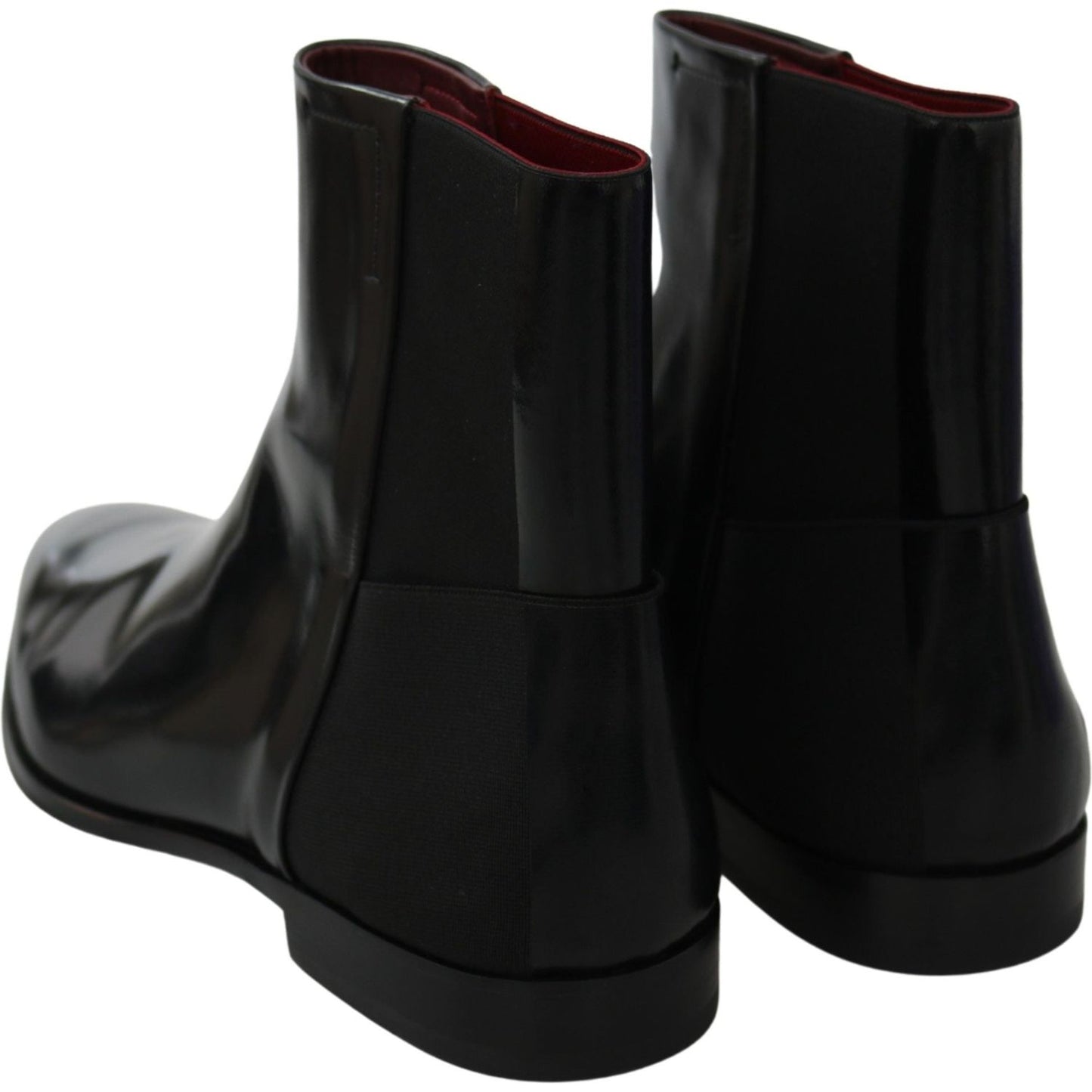 Dolce & Gabbana Elegant Black Leather Chelsea Boots Dolce & Gabbana