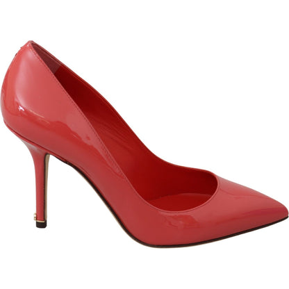 Dolce & Gabbana Dark Pink Patent Leather Heels Pumps 1728,67345645728,Dolce & Gabbana,EU35/US4.5,Material: Leather,Mid Heel - Pumps - Shoes,New with tags,Pink,Pumps - Shoes,Pumps - Women - Shoes,Shoes,Women,Women - Shoes