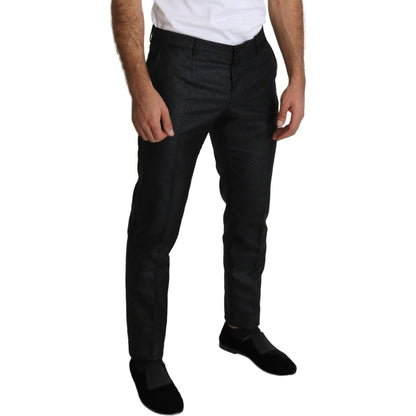 Dolce & Gabbana Black Metallic Skinny Trouser Dress