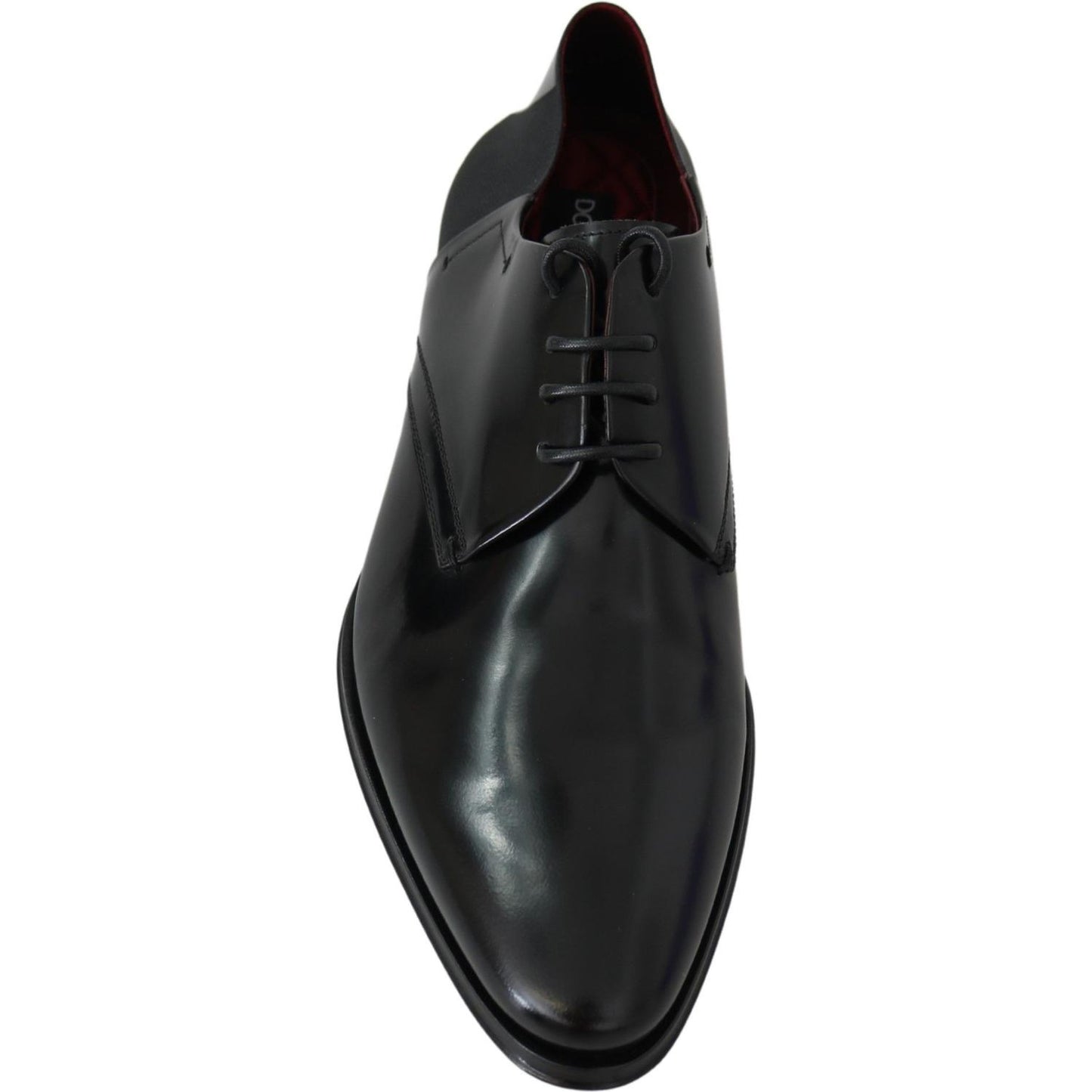 Dolce & Gabbana Elegant Black Leather Derby Shoes Dolce & Gabbana