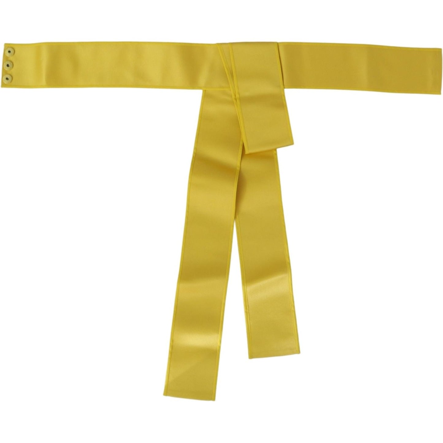 Dolce & Gabbana Chic Silk Yellow Women's Elegant Belt Belt Dolce & Gabbana