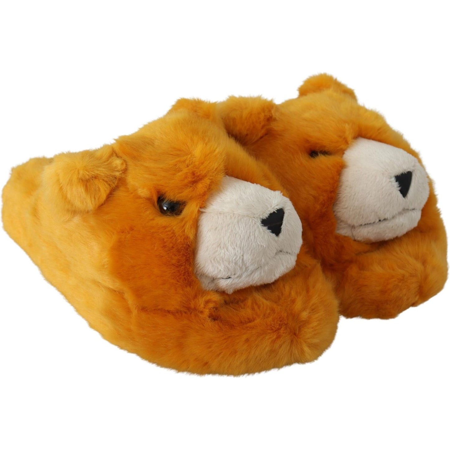 Dolce & Gabbana Sunshine Yellow Lion Slippers Dolce & Gabbana