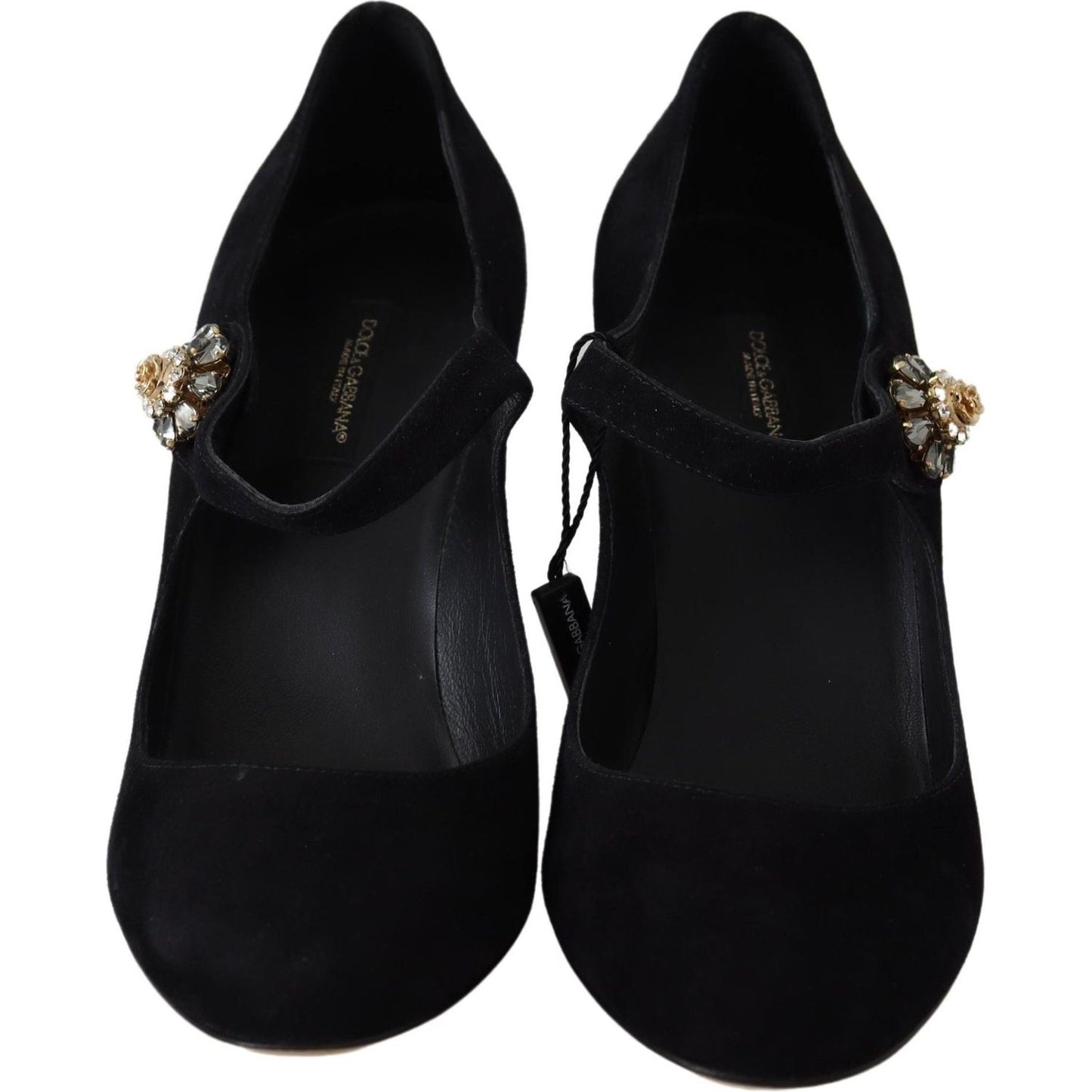 Dolce & Gabbana Elegant Black Suede Mary Janes Pumps Dolce & Gabbana