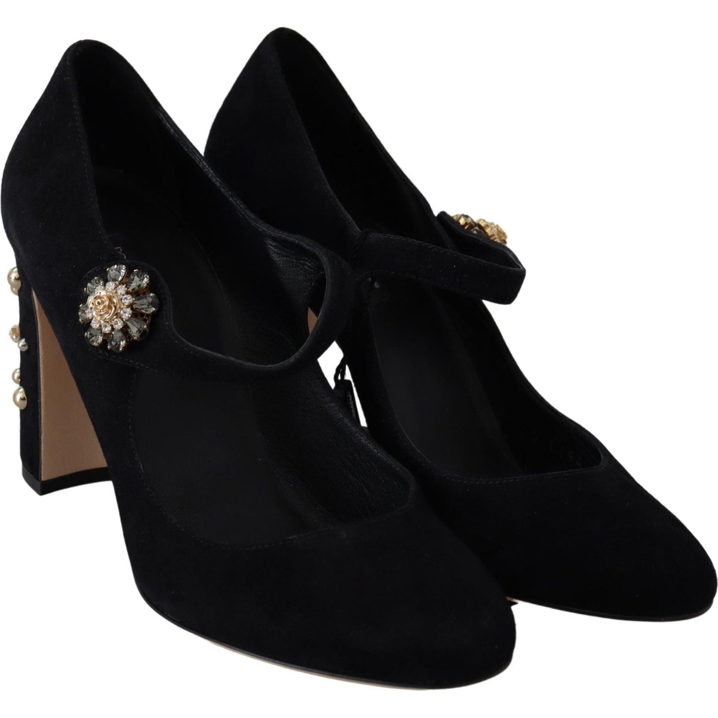 Dolce & Gabbana Elegant Black Suede Mary Janes Pumps Dolce & Gabbana