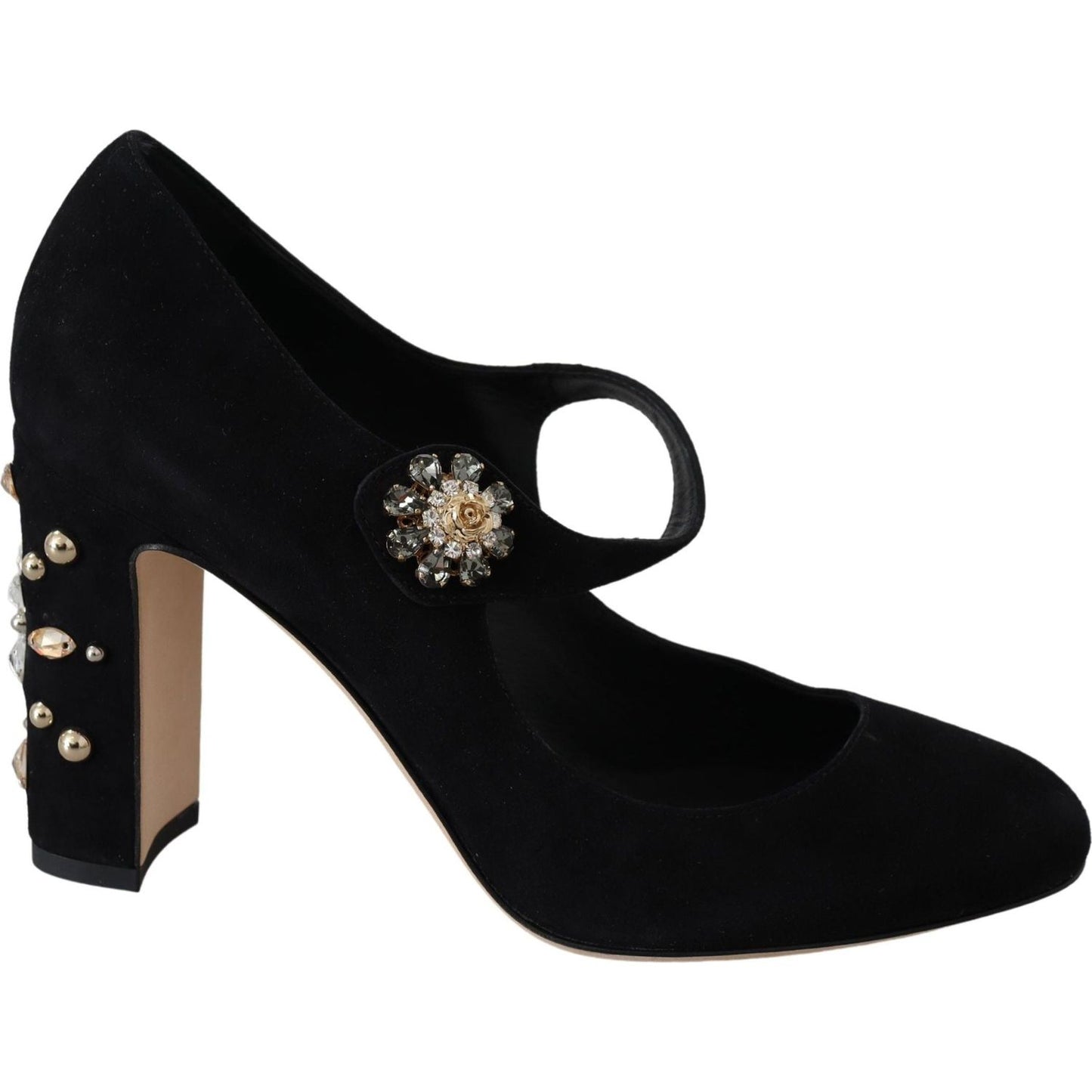 Dolce & Gabbana Elegant Black Suede Mary Janes Pumps Dolce & Gabbana