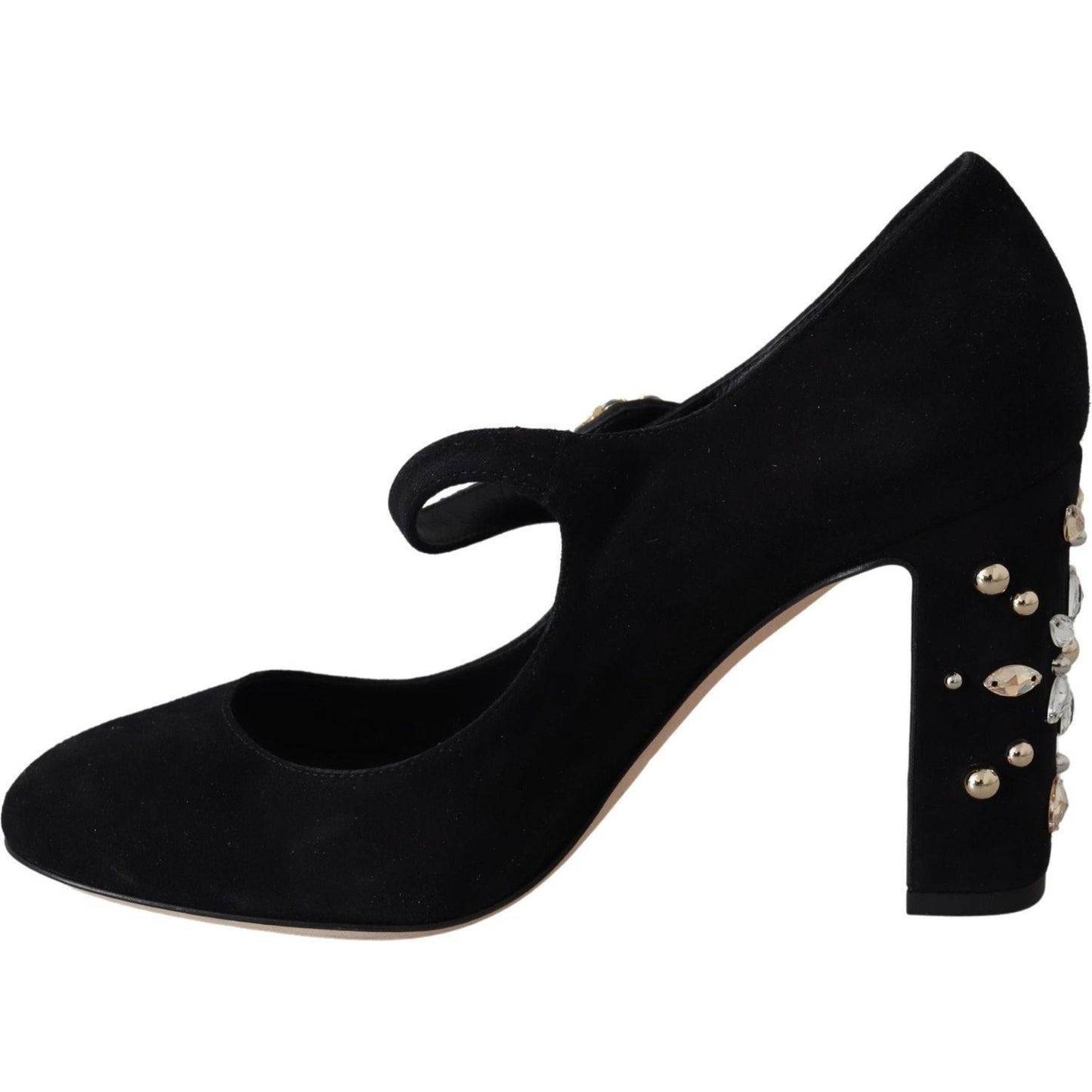 Dolce & Gabbana Elegant Black Suede Mary Janes Pumps Dolce & Gabbana